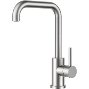 SHUNLI 360 degrees Swivel Kitchen Mixer Tap, Stainless Steel, Single Lever L-Shaped, Single Hole