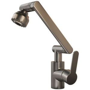 ALWAYSH Flexible Robinet Cuisine, Haut Orientable Librement Robinet Salle Bain, Extendable Stainless Steel Kitchen Mixer Tap, 2 Flow Adjustment Modes
