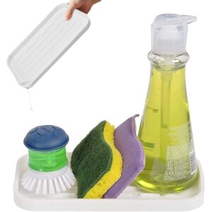 LONGZIMING Bar Mat, Lavandino Kitchen Sponge Holder, Silicone Dish Drainer Mat, Heat Resistant, Sink Drainer Organizer Brooms Soap Bread, Bath Rack (25.5 x 14