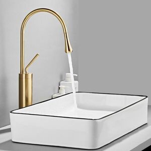 TONCHEAN Bathroom Faucet Gold Marble Basin Faucet Hot and Cold Sink Faucet Brass Faucet Kitchen Faucet Swivel Sink Faucet