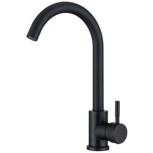YMYNY Black Kitchen Mixer Tap, 360° Swivel Spout, Heavy Duty Stainless Steel Sink Mixer Tap, mumu Kitchen Faucet