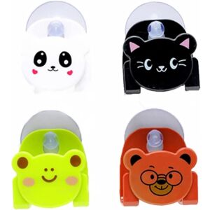 Longziming - Cartoon Sponge Holder Kitchen Sink Suction Cup Holder Multifunctional Wall Mounted Sponge Holder Soap Scrubbers Cleaning Brush 4 Pieces