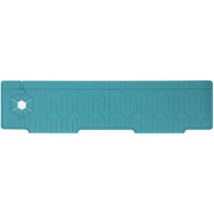 Groofoo - Faucet Mat Silicone Double Sided Available Water Resistant Sink Splash Guard Mat for Kitchen Bathroom Green