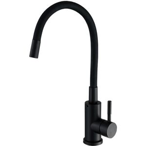CYSLMUK Flexible Kitchen Faucet Tap with 2 Types of Jets, Pull-Down Kitchen Mixer Tap, Flexible Sink Mixer Tap with Hot and Cold Water (Black)