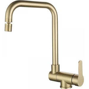 Folding kitchen faucet, folding kitchen faucet made of brushed gold stainless steel, modern folding faucet Ymyny