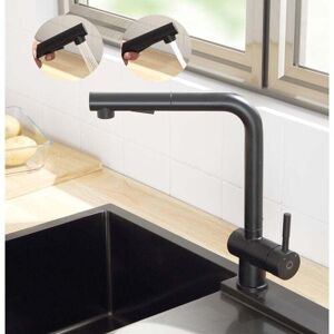 ZVD High Pressure Kitchen Faucet with Sprayer 2 Types of Water Jets 360° Swivel Stainless Steel
