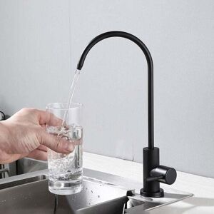 Ymyny - High Quality Black Stainless Steel Kitchen Faucet, 360° Swivel Cold Drinking Water Tap, Smooth Splash-Proof Design - Maximum Hygiene mumu