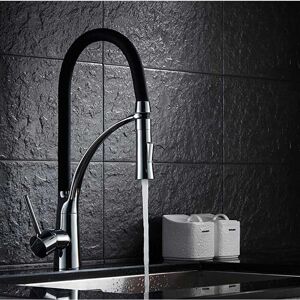 ZVD Hofuton Kitchen Faucet with 2 Functions Sprayer, Kitchen Mixer Tap with Pull-Out Sprayer, 360° Rotatable Kitchen Sink Faucet, Black