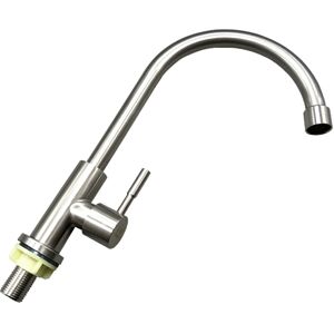 SHUNLI Kitchen Faucet Cold Water Only, 360° Swivel Stainless Steel Faucet