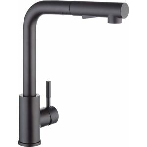 TINOR Kitchen Faucet with Black Spray, Kitchen Mixer with Pull-out Spray, 304 Stainless Steel Brushed Kitchen Faucet, 360° Rotating Sink Mixer, 2-Jet Sink