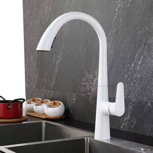 IKODM Kitchen Faucet with Pull Out Sprayer, Dual Function Sink Faucet, 360° Swivel Sink Faucet, Single Hole Brass Kitchen Faucet, Single Handle Kitchen
