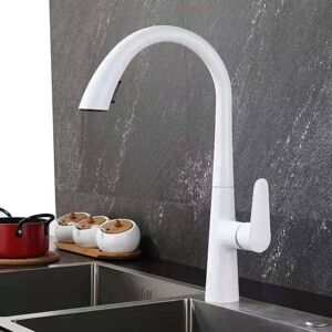 YMYNY Kitchen Faucet with Pull Out Sprayer, Dual Function Sink Faucet, 360° Swivel Sink Faucet, Single Hole Brass Kitchen Faucet, Single Handle Kitchen