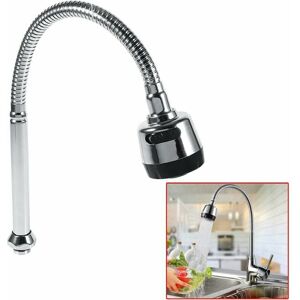 Dewdat - Kitchen Mixer Tap, 1x 304 Stainless Steel Swivel Spout, Kitchen Sink Faucet, Pipe Fittings, Single Handle Connection