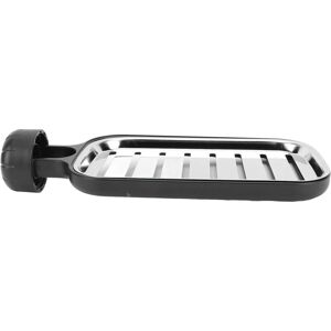 Groofoo - Kitchen Sink Faucet Organizer Sponge Holder Drainage Hole Short Type Stainless Steel Faucet Storage Rack Black