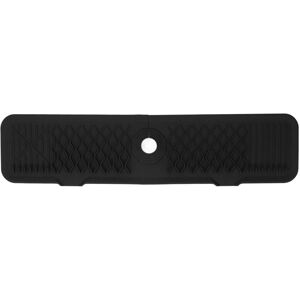 Groofoo - Kitchen Sink Splash Guard 24 Inch Silicone Faucet Mat Handle Drip Catcher for Dish Drying Soap Sponge Holder Black