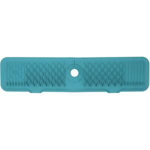 Groofoo - Kitchen Sink Splash Guard 24 Inch Silicone Faucet Mat Handle Drip Catcher for Dish Drying Soap Sponge Holder Green