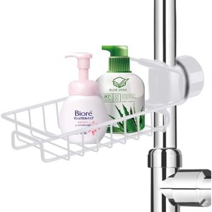 ZVD Kitchen Sponge Holder Faucet Fitting Kitchen Faucet Hanging Door Sink Holder Drainer Accessory Kitchen Drainer White