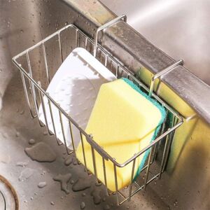 ZVD - Kitchen Sponge Holder Stainless Steel Kitchen Sink Hanging Basket Soap Dish Liquid Drainer Basket Drainer for Sponge/Sink