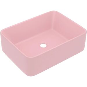 Luxury Wash Basin Matt Pink 41x30x12 cm Ceramic Vidaxl