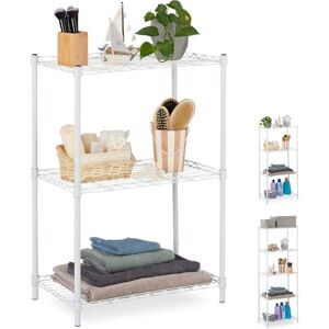 Tonchean - Minimalist Stackable Shelf 3-Layer Storage Rack / Drawer 45x30x80cm - White