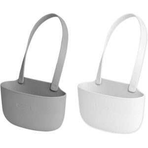 ZVD - Pack Dark Gray + White Hanging Sponge Holder Bag for Kitchen Sink