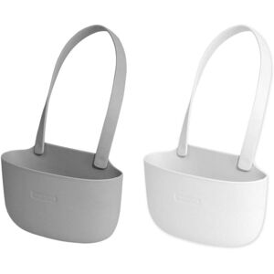 ZVD - Pack Dark Gray + White Hanging Sponge Holder Bag for Kitchen Sink