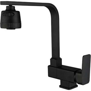 YMYNY Pull Out Kitchen Faucet, Under Window Mixer Tap, Black, Folding Swivel Spout, Lead-Free Healthy Brass, for Window Sink (a) mumu