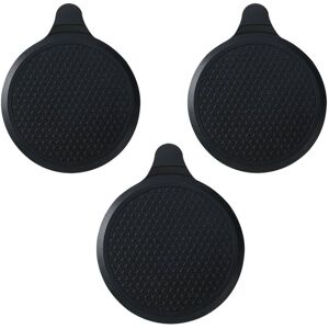 Linghhang - Set of 3 Silicone Drain Plugs Diameter 18.5 cm, Plugs for Bathtub, Kitchen Sink, Bathroom Sink, Black