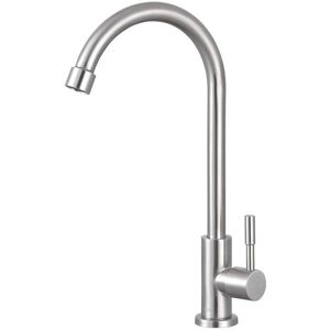 LINGHHANG Single Cold Kitchen Faucet Stainless Steel Basin Sink Laundry Sink Water Purifier Faucet