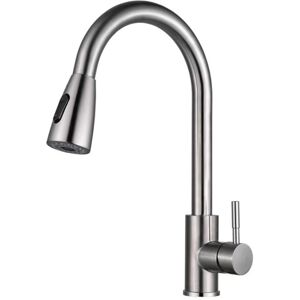 TONCHEAN Single Handle High Arc Kitchen Faucet with Pull Down Sprayer for rv Kitchen Sink Faucet Modern Single Handle Pull Out Kitchen Faucet Stainless Steel