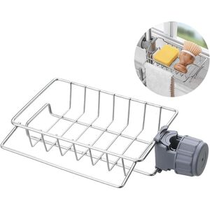 LONGZIMING Sink Sponge Holder, Kitchen Sponge Holder, Sink Organizer, Kitchen Sink Sponge Holder, Suitable for Round Faucet Pipes with a Diameter of 2-2.5cm