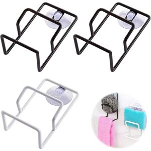 Longziming - Sink Sponge Holder with Suction Cup Wall Mounted Iron Kitchen Sponge Holder Sink Organizer for Sponge, Soap, Cleaning Cloth, Towels,