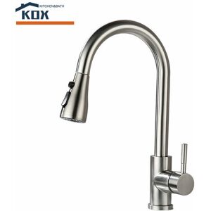 Dewdat - Smart tap - single Handle High Arch Stainless Steel touch type Kitchen Tap, with drop - down Spray, excellent Kitchen Flume Tap, with touch