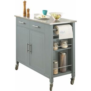 SoBuy Kitchen Storage Trolley Cart Kitchen Island Island on Wheels,FKW108-HG