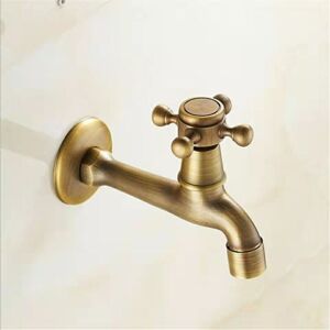 Sollbry - 1pc Brass Decorative Outdoor Faucet, Garden Faucet, Bathroom Faucet, Washing Machine Faucet, Balcony Faucet, Luxury Antique Mop Faucets