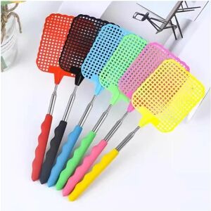 Sollbry - Pcs Heavy Duty Extendable Fly Swatters, Manual Pest Control with Adjustable Stainless Steel Handle, Lightweight and Durable Telescopic Fly