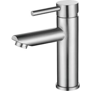 Sink Faucets, Single Hole Bathroom Faucet, Stainless Steel Hot and Cold Sink Faucet with Stainless Steel Explosion-proof Hose - Sollbry