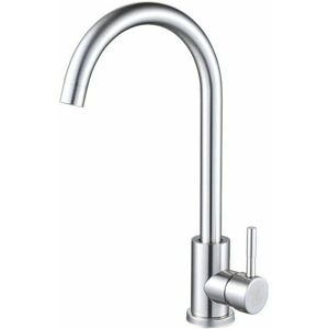 Dewdat - Stainless Steel Kitchen Faucet - 360° Swivel - Kitchen Sink Faucet - Single Lever Kitchen Sink Faucet - Matte