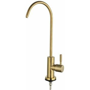 Dewdat - Stainless Steel Water Purifier Faucet Kitchen Water Purifier Faucet Straight Drinking Faucet Brushed Gold