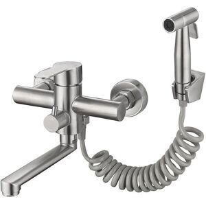 Ymyny - Wall mounted kitchen faucet with spray gun and 2 types of water nozzles, 360 ° rotatable nozzle