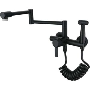 YMYNY Wall Mounted Kitchen Faucet with Sprayer 304 Stainless Steel Material Dual Outlet Mode Kitchen Sink Faucet Wall Mounted Kitchen Mixer Tap with