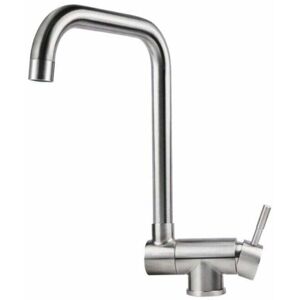 Pull Down Kitchen Faucet, Stainless Steel Window Mounted Pull Down Sink Mixer Tap, Brushed 360º Swivel Sink Faucet - ZVD