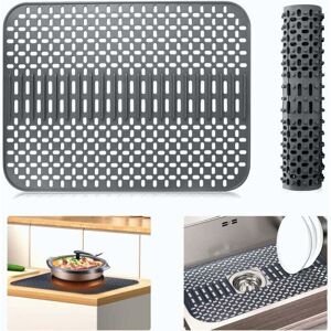 ZVD-Silicone Kitchen Sink Protector Mat, Large Silicone Dish Drying Mat, Silicone Countertop Protector, Heat Resistant Foldable Sink Protector