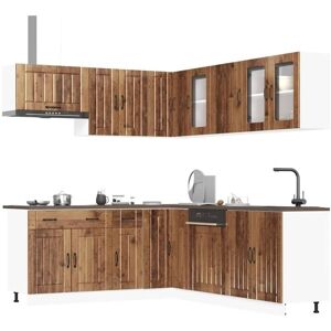 Vidaxl - 11 Piece Kitchen Cabinet Set Lucca Old Wood Engineered Wood Vidaxl - 11 Piece Kitchen Cabinet Set Lucca Old Wood Engineered Wood
