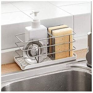 Linghhang - 1PC 304 Stainless Steel Sponge Holder Multifunctional Kitchen Sink Organizer Sink Drainer Tray Soap Dish Rack Adjustable Hanging Board Linghhang - 1PC 304 Stainless Steel Sponge Holder Multifunctional Kitchen Sink Organizer Sink Drainer Tray Soap Dish Rack Adjustable Hanging Board
