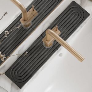 Tinor - 24' Diatomite Kitchen Sink Faucet Splash Guard, Neat Stone Drying Sink Tray, Modern Absorbent Mat for Kitchen Countertop (Dark Gray, 60 x 10 Tinor - 24' Diatomite Kitchen Sink Faucet Splash Guard, Neat Stone Drying Sink Tray, Modern Absorbent Mat for Kitchen Countertop (Dark Gray, 60 x 10