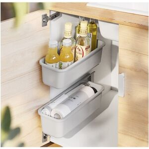 MEMKEY 2 Pack Sliding Basket Cabinet Organizer for Kitchen Bathroom Drawers Under Sink Cabinets Wall Organizer Sliding Storage Baskets for Spices (Gray) MEMKEY 2 Pack Sliding Basket Cabinet Organizer for Kitchen Bathroom Drawers Under Sink Cabinets Wall Organizer Sliding Storage Baskets for Spices (Gray)