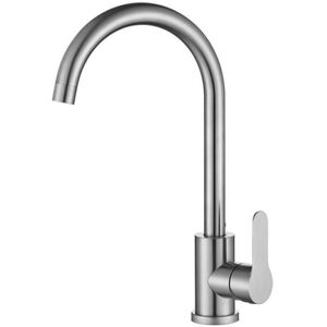 LINGHHANG 304 Stainless Steel Single Handle Kitchen Faucet for Kitchen Sink, Hot and Cold Water Mixer, Lead-Free Rotating LINGHHANG 304 Stainless Steel Single Handle Kitchen Faucet for Kitchen Sink, Hot and Cold Water Mixer, Lead-Free Rotating