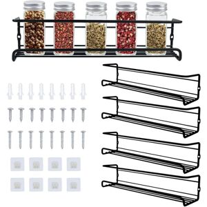Readcly - pcs Kitchen Shelf Organizer, Wall Mounted Spice Rack Metal Spice Rack No Drilling Self-Adhesive Cabinet Hanging Sticky Spice Organizer 29 x Readcly - pcs Kitchen Shelf Organizer, Wall Mounted Spice Rack Metal Spice Rack No Drilling Self-Adhesive Cabinet Hanging Sticky Spice Organizer 29 x