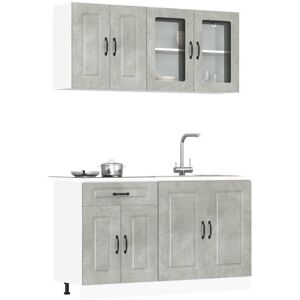 Vidaxl - 4 Piece Kitchen Cabinet Set Kalmar Concrete Grey Engineered Wood Vidaxl - 4 Piece Kitchen Cabinet Set Kalmar Concrete Grey Engineered Wood